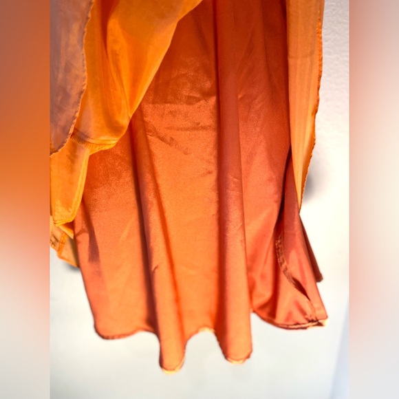 Silk Orange Dress Esley - Picture 9 of 15